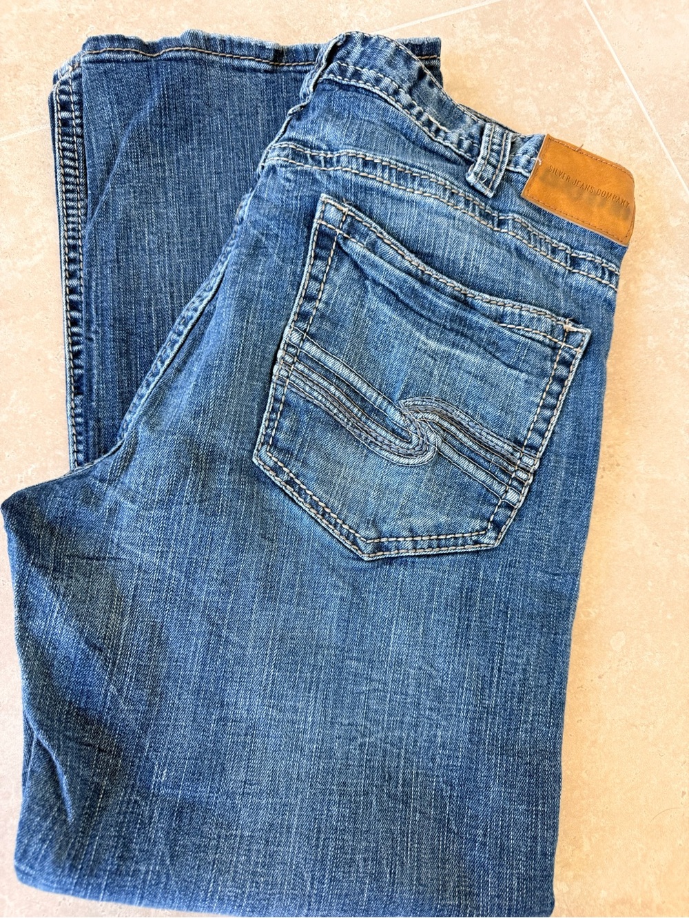Silver Jeans Men's Blue Straight-Leg Denim 36/30